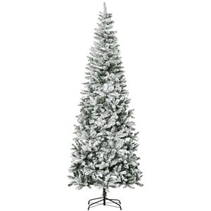 Albero di Natale Artificiale in Pino Sottile Non Illuminato da 2,7 m con Rami Realistici e 1084 Punte, Effetto Neve - Product Image 2