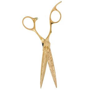Tijeras de Peluquería de Titanio Color Dorado, Cuchillas Rectas Afiladas de Acero Inoxidable, Tijeras de Salón de Belleza - Product Image 3