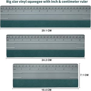 Set di 3 Raschietti in Vinile di Grandi Dimensioni con Bordo in Feltro per Applicazione Pellicole Auto, Grafiche Murali e Decalcomanie - Product Image 4