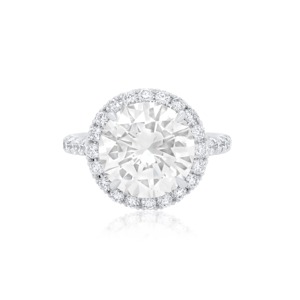 Anillo Halo con Incrustaciones de Diamantes Cultivados en Laboratorio de 2 Quilates - Product Image 1