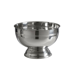 Cuenco de metal plateado al por mayor, elegante cuenco para vino, para centros de mesa de boda, aluminio pulido, decoración para eventos, decoración de mesa. - Product Image 6