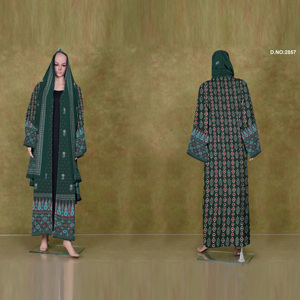 Abaya Estilo Shrug de Algodón Más Vendida, Ligera, para Mujeres Musulmanas, Túnica Exterior para Uso Casual, Viajes y Verano, en Oferta - Product Image 3