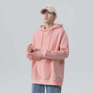 Sweat-shirt à capuche oversize blanc pour homme, manches régulières, couleur unie, décontracté, 100% coton French Terry, vêtement d'automne - Product Image 4