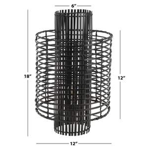 Luminaire suspendu décoratif en bambou avec un cadre léger en bambou et une finition naturelle rehaussant les espaces intérieurs du plafond - Product Image 2