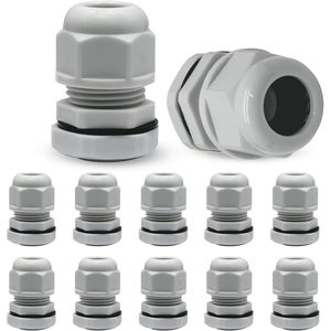 Prensaestopas IP68 a prueba de agua PGPG36, Conector de cable de nailon gris con tuerca de bloqueo, ojal, solución de gestión de cables Premium - Product Image 1