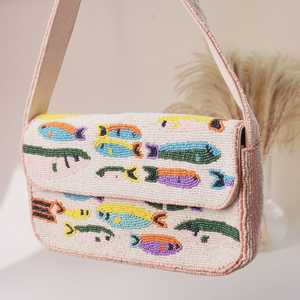 Indian Women Designer Handmade <b>Beaded</b> Shoulder Messenger Bags Professional <b>Large</b> Capacity Bohemian Trendy Strong Safe Evening - Product Image 4