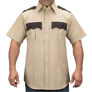Venta al por mayor de alta calidad OEM Logo algodón poliéster diferentes colores manga larga uniforme camisa guardia de seguridad uniformes - Product Image 4