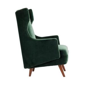 Green Velvet Living Room Chair Upholstered Lounge Armchair Soft Seating for <b>Sofa</b> Accent - Product Image 3