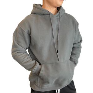 Sweat à capuche 100% coton avec cordon de serrage de haute qualité pour hommes Pull à capuche lourd Logo personnalisé Terry Blank Men Pullover Hoodies - Product Image 5