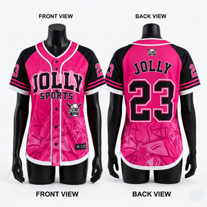Camiseta de Béisbol Premium para Mujer, de Poliéster GSM, Color Gris Oscuro con Contraste, Logotipo Bordado Personalizado en Tela Tackle Twill, Camiseta de Béisbol de Algodón para Mujer - Product Image 4