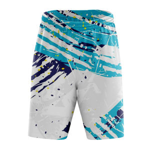 Vente en gros – Short de sport décontracté 100 % polyester à séchage rapide, taille mi-haute, coupe ample, avec cordon de serrage, imprimé tricoté, pour homme, idéal basketball, course à pied, gym - Product Image 3