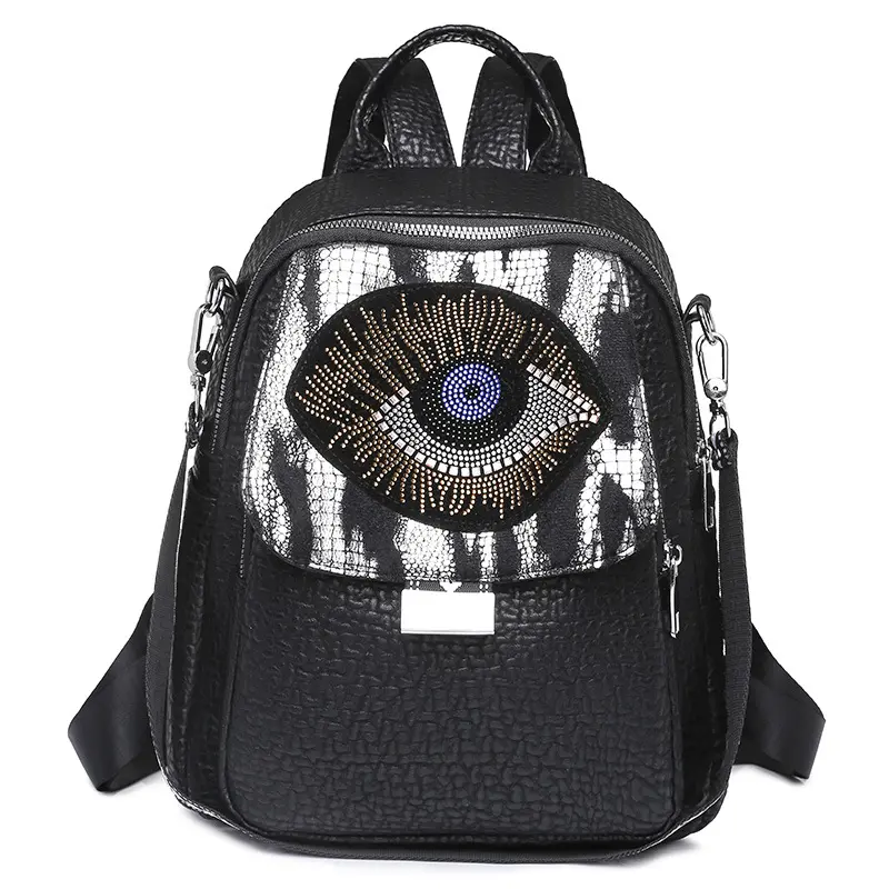 2022 Women'S Backpack Sac A Dos Femme Rhinestone Evil Eye Bag Women