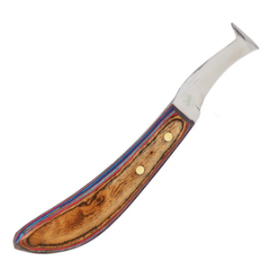 Couteau de soin des sabots professionnel en acier inoxydable médical réutilisable, lame ovale, logo personnalisé, couteau à sabots pour bovins et chevaux - Product Image 6