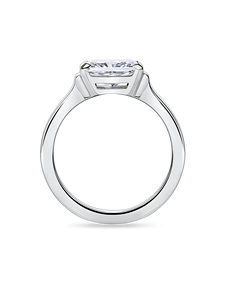 แหวนหมั้นเพชรทรงเรเดียนท์คัทแบบอีสต์เวสต์ แหวนแต่งงานเพชรเม็ดเดี่ยว 1 กะรัต เพชรเรเดียนท์สีเหลืองคานารี แหวนทองคำขาว VS2 - Product Image 4