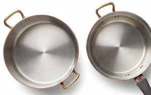 Copper Sauce <b>Pans</b> With Stainless Steel Lining Handmade Classic Design For Gas Use And Kitchenware Home Use - Product Image 3