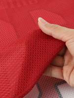 Maillot de football américain rouge tendance à sequins pour femme, haut court en maille brillant avec lettres en strass, col en V, style streetwear pour le jour du match