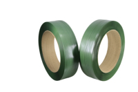Bande de cerclage en PET polyester vert durable de 16 mm, résistante à l'eau, écologique, biodégradable, pour emballage manuel et construction