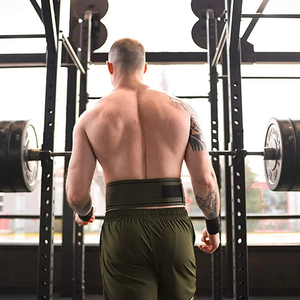 Weight Lifting Belt Cowhide Buckle Closure Gym Training <b>Back</b> <b>Support</b> Professional Protection Tummy Control Fitness - Product Image 5