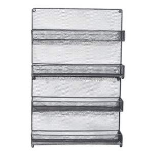 Étagère à épices murale en maille bronze à 4 niveaux pour le rangement de la cuisine, solution d'organisation des ustensiles de cuisine - Product Image 3