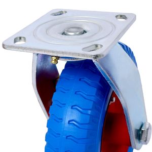 2 Ruote Girevoli da 8 Pollici con Mozzo in Acciaio e Cuscinetti a Sfera, Asse Centrato con Foro da 5/8 Pollici, Blu, Ruota Libera Girevole da 8 Pollici - Product Image 4