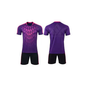 Conjunto de uniforme de fútbol con gradiente para hombre, camiseta de fútbol de manga corta con cuello en V, pantalones cortos, kit de entrenamiento de equipo personalizado, transpirable y de secado rápido - Product Image 4