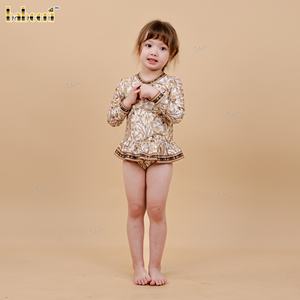 Traje de Baño Infantil DR4532 ODM de Manga Corta, 100% Algodón Ecológico, con Detalle de Bordado a Mano - Venta al Por Mayor de Babeeni - Product Image 2