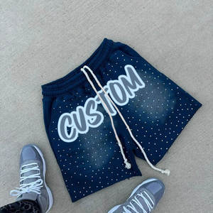 Pantalones Cortos para Hombre con Estampado a Mano y Lavado Ácido, Precio al por Mayor, Ecológicos, Transpirables, Proveedor Principal, Hechos en Pakistán, Servicio OEM - Product Image 6
