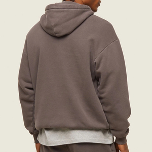 Sweat-shirt en molleton de coton à capuche zippé pour homme, coupe classique, hiver, uni, avec impression numérique personnalisée - Product Image 1