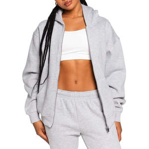 Custom Women's <b>Tracksuits</b> Heavy Weight 500 GSM 350 GSM <b>Polyester</b>/Cotton Fleece Embroidered Oversized Hoodie Shorts - Product Image 6