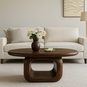 Mesa de Centro de Madera de Lujo de Arte Contemporáneo, Diseño Escultural Moderno para Sala de Estar, Muebles de Decoración de Estilo Moderno Hechos a Mano - Product Image 5