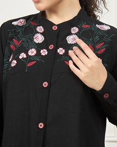 Hot <b>Sale</b> Beautiful Dubai Women Abaya Traditional Islamic Muslim Clothing & Accessories Floor Length Long Sleeves Front Open - Product Image 2