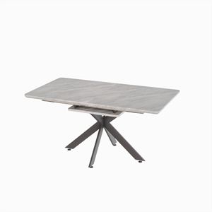 Tavolo da Pranzo Moderno Stile Mid-Century Estensibile da 62,4'' a 78,15'' Grigio, Tavolo da Cucina Molto Grande per Sala da Pranzo, Feste e Conferenze - Product Image 6