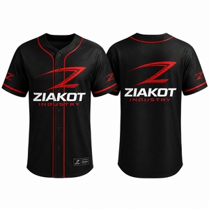 ZIAKOT เสื้อเบสบอลลายทางสีดำม่วงสำหรับผู้ชาย ชุดทีมแบบกำหนดเอง ระบายความชื้นได้ดี แขนสั้น เสื้อผ้ากีฬาของแท้ - Product Image 3