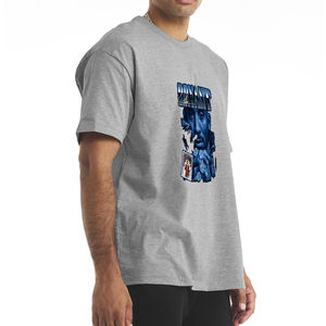 T-shirt pour homme, coupe classique, 100% coton lourd, écologique, respirant, séchage rapide, style streetwear hip hop, impression graphique personnalisée - Product Image 3