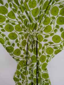 Vestido Kaftán de Algodón con Estampado Floral Hecho a Mano, Ligero, Maxi, para Playa, Estilo Boho, Ropa de Verano - Product Image 6