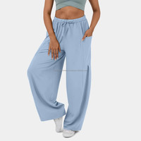Pantalon de jogging pour femme, taille mi-haute, couleur unie, respirant, grande taille, hiver