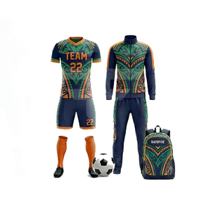 Custom Heat-Transfer Printed Quick Dry Breathable 100% Polyester Football Jerseys & <b>Soccer</b> Kits-Sleeveless Design - Product Image 1