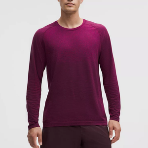 Camisetas de Manga Larga con Protección Solar UPF 50, de Secado Rápido, 100% Poliéster, Color Sólido, con Logotipo Personalizado OEM para Hombre - Product Image 3