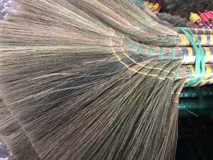 Balai à long manche coloré de haute qualité avec pelle à poussière pour le jardin intérieur balayant le balai en bois d'herbe de bambou balai en fer - Product Image 2