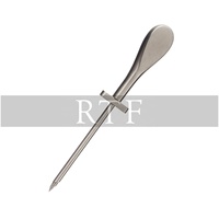 Cannule trocar vétérinaire fine brute (Argent Or) en acier inoxydable, instrument chirurgical pour l'élevage de moutons/chèvres/bovins, différentes tailles