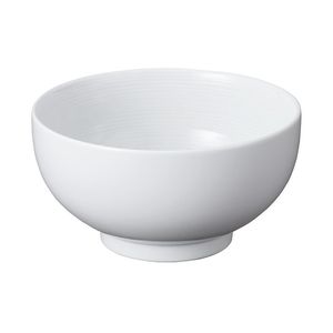 Bols à soupe classiques en céramique blanche, 6 pouces, ronds, en porcelaine, avec pied, pour salades et fruits, compatibles micro-ondes et lave-vaisselle - Product Image 2