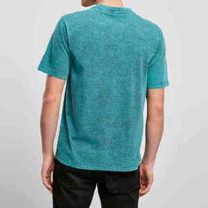 เสื้อยืดผู้ชายแบบย้อมสีเอซิด รุ่นขายดีที่สุด ความยาวปกติ ผ้าฝ้าย 100% เสื้อยืดผู้ชายแบบย้อมสีเอซิด - Product Image 2