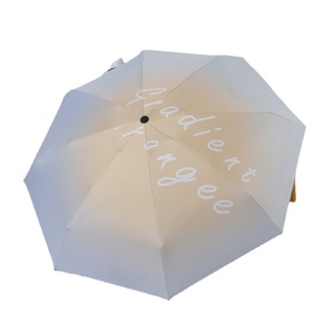 Women's Ins Style Dual-Use Sun and Rain <b>Umbrella</b> Gradient Color with UV Protection Black Coating Fully <b>Automatic</b> - Product Image 5