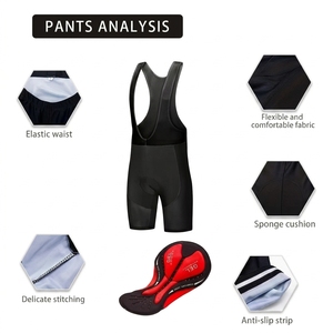 Women's Red Black Gradient Cycling Jersey Bike Logo Matching Bib <b>Shorts</b> Set Breathable 100% <b>Polyester</b> Quick Dry <b>Short</b> Sleeve Kit - Product Image 4
