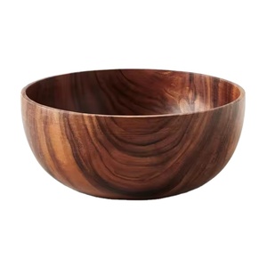 Tazón de Madera de Bambú de Alta Calidad, Ecológico, Pulido, Diseño Clásico, con Logotipo Personalizado, para Niños, para Ensaladas y Cena, para Vajilla - Product Image 3