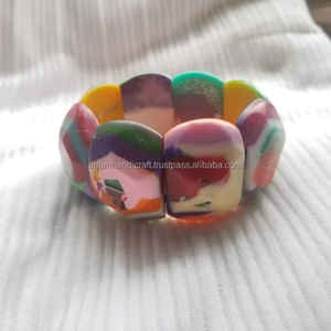 High Quality Customized Women's Handcrafted Angel <b>Resin</b> Fashion Bracelet Color Strand From India Handmade <b>Resin</b> Crafts - Product Image 1