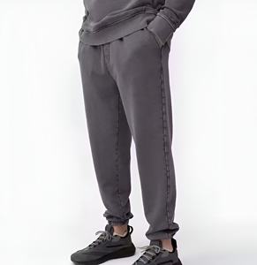 Ensemble de survêtement délavé pour homme de qualité supérieure, en tissu respirant, pour le sport et le jogging, avec sweat à capuche et pantalon, grande taille, style streetwear décontracté, OEM, très demandé - Product Image 4