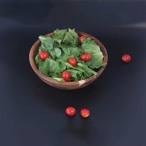 <b>Safe</b> Healthy Acacia Wood Serving Bowl <b>Large</b> Durable Wooden Fruit Salad Soup for Kitchen Tableware Party Use Available - Product Image 2
