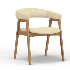 Sillón de Comedor Tapizado de Estilo Minimalista en Madera de Nogal Sólido para Decoración del Hogar y Muebles de Jardín - Product Image 1