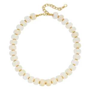 Collier fantaisie en résine, écologique, fait main, coloré, à perles irrégulières, double rang, style chaîne de pull, exagéré, motif ange - Product Image 4